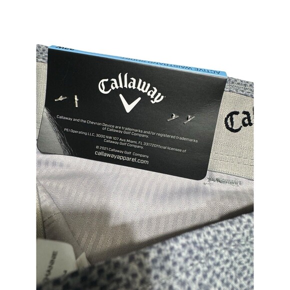 Callaway Men's Size 32 Opti-Dri Golf  Gray Design Active Waistband Short NWT - Picture 4 of 9
